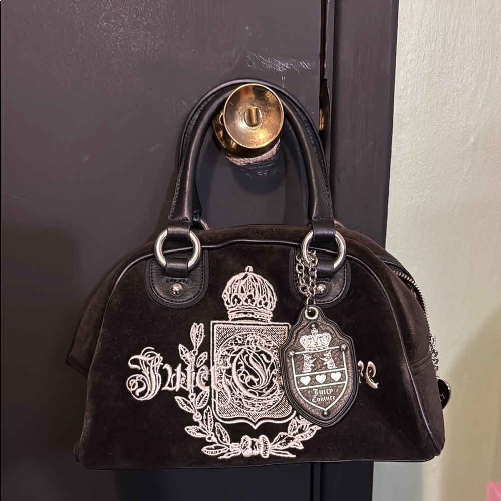 Juicy Couture Black Velour Handbag